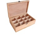 Cherry Wood Tea Box - 12 Slot Wooden Tea Box with Transparent Lid1