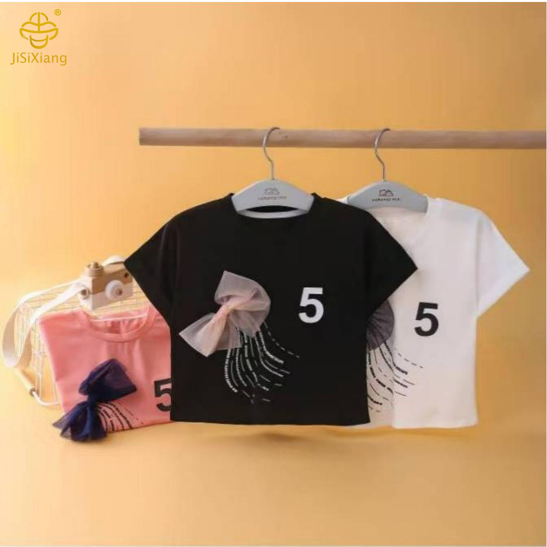 귀여운 만화 러브 레터 프린트 반팔 티셔츠