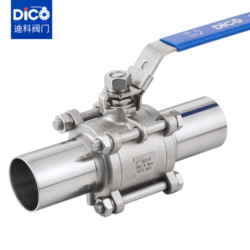 extended welded ball valve