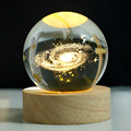 Customized 3D Art Crystal Ball Night Lamp - Solar System LED Desk Decoration1