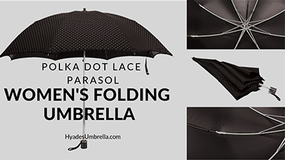 Polka Dot Lace Parasol Women's Folding Umbrella