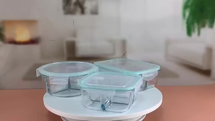 Récipient en verre borosilicate à l&#39;épreuve avec plast