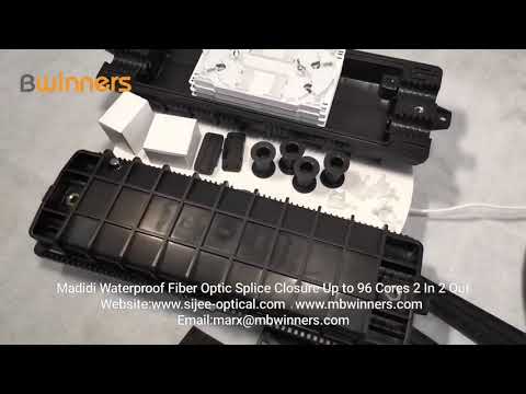 Madidi Waterproof Fiber Optic Splice Closure Up to 96 Cores 2 In 2 Out 7