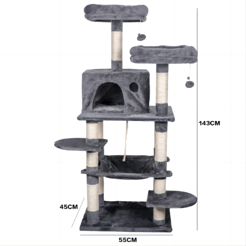 Sisal Short Plush Stable Large Cat tree