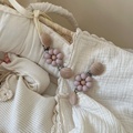 Colorful Daisy Flower Baby Teether Pacifier Clip Chain - Wood and Silicone Beads1