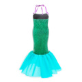 Girls Adjustable Halter Dress Mermaid Ariel Princess Dress Kids Halloween Cosplay Costume Sleeveless Bow Dresses1