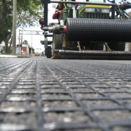Geogrid provides erosion control, slope stability