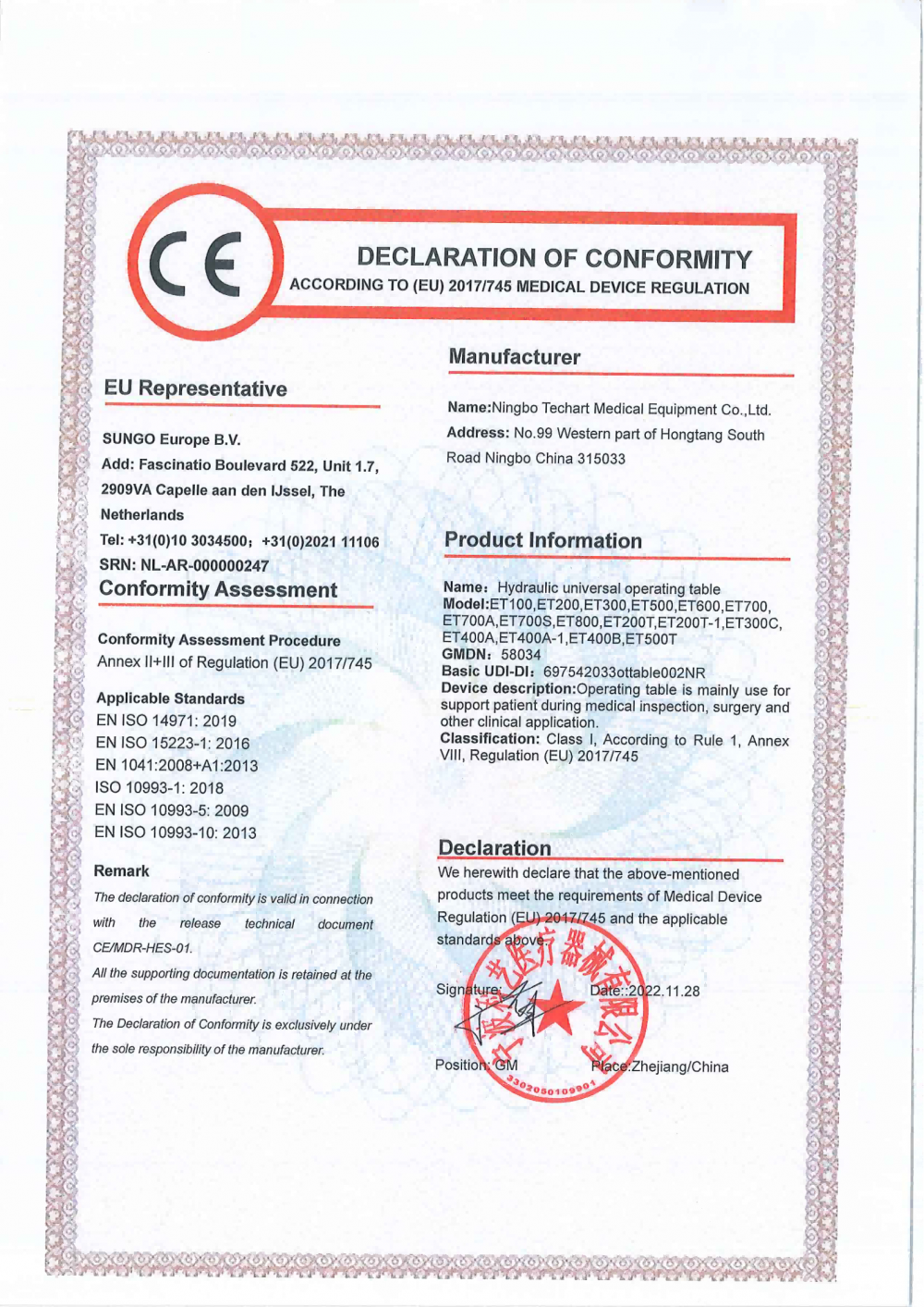 Electric Operating Table DOC