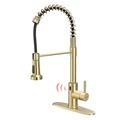 Modern Gold Stainless Steel Touchless Kitchen Faucet with Drop-Down Sprayer1