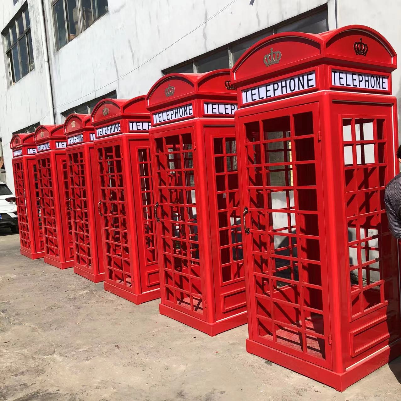 High quality Iron Metal london red telephone booth for sale1