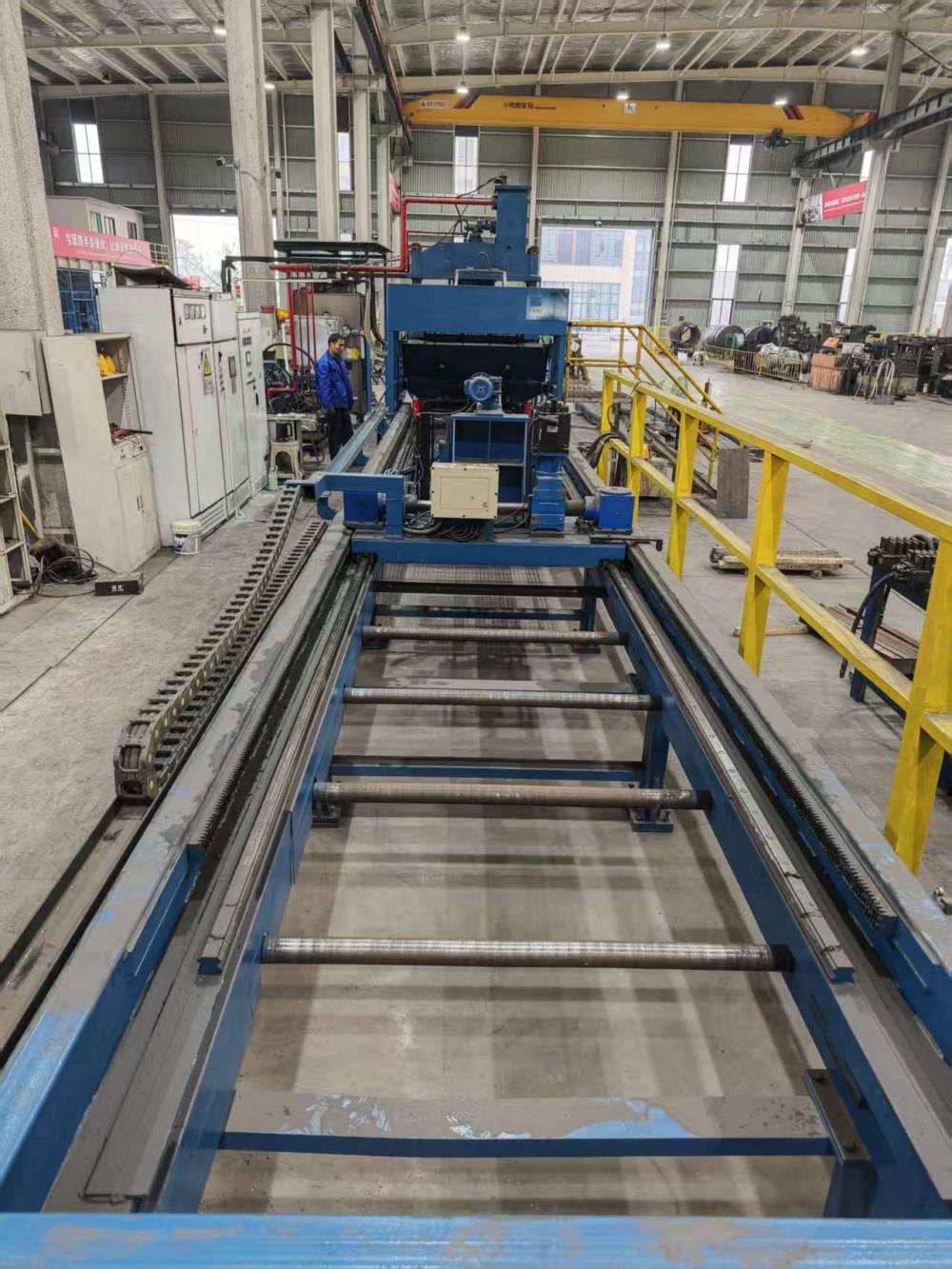 Workshop Scene with Large-Scale Steel Processing Equipment