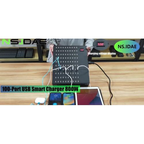 100-Port USB Smart Charger 800W