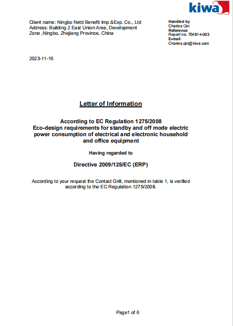 Letter of Information