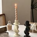 Custom Nordic Modern Twisted Table Pillar Wedding Decorative Ceramic Candlestick1