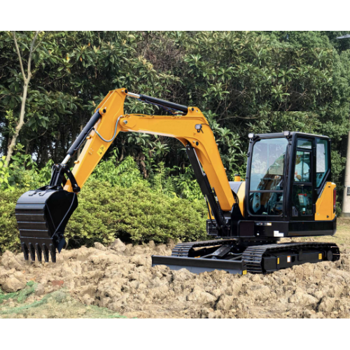 Taking fields as rolls, use buckets to paint | See the application of excavators in the agricultural field