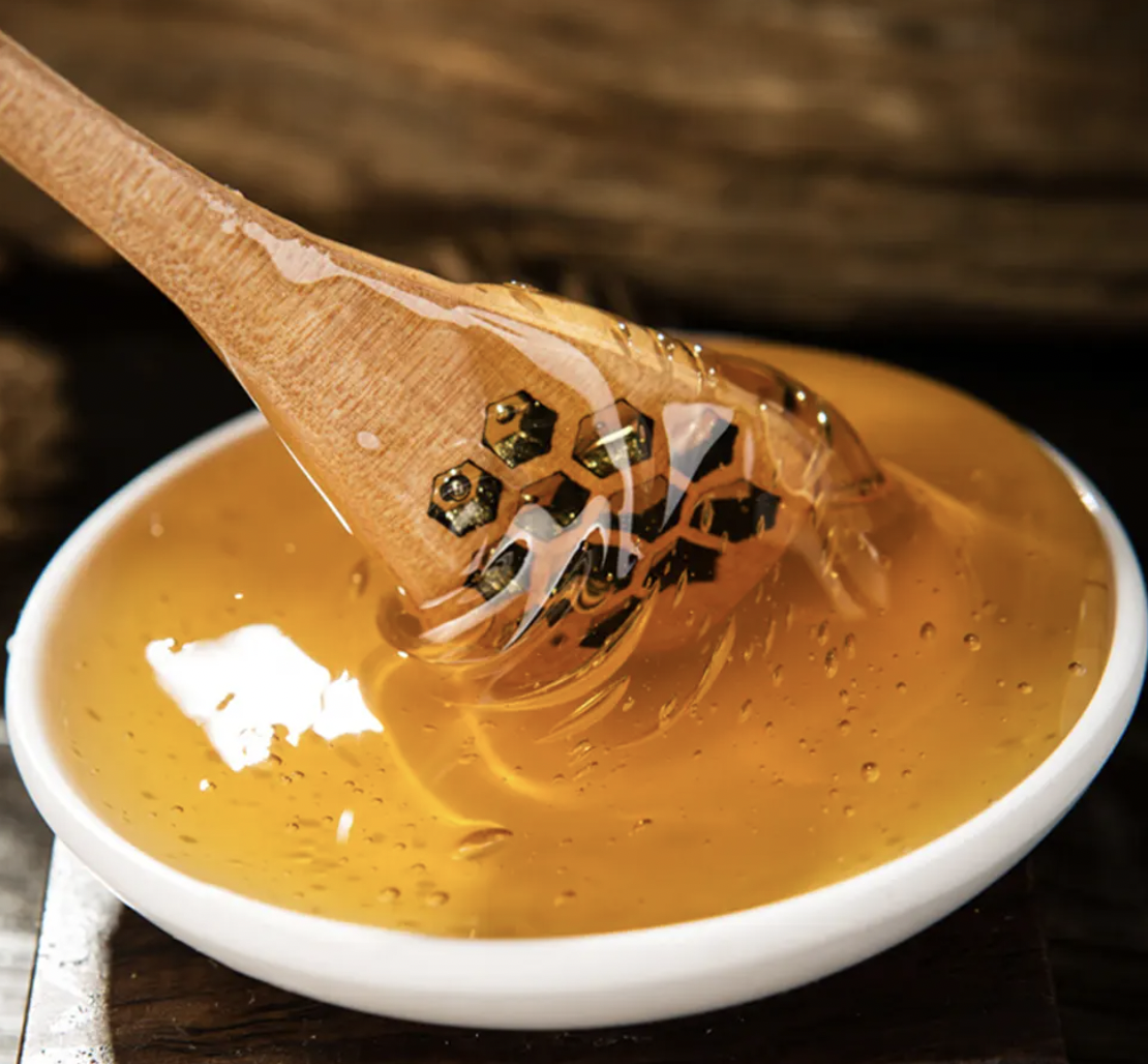 Flores naturais de mel engarrafado mel