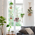 Handmade Macrame Wall Hangings: 4-Set Airy Cotton Decorative Accessories for Indoor Plant Hangers and Home Furnishings1