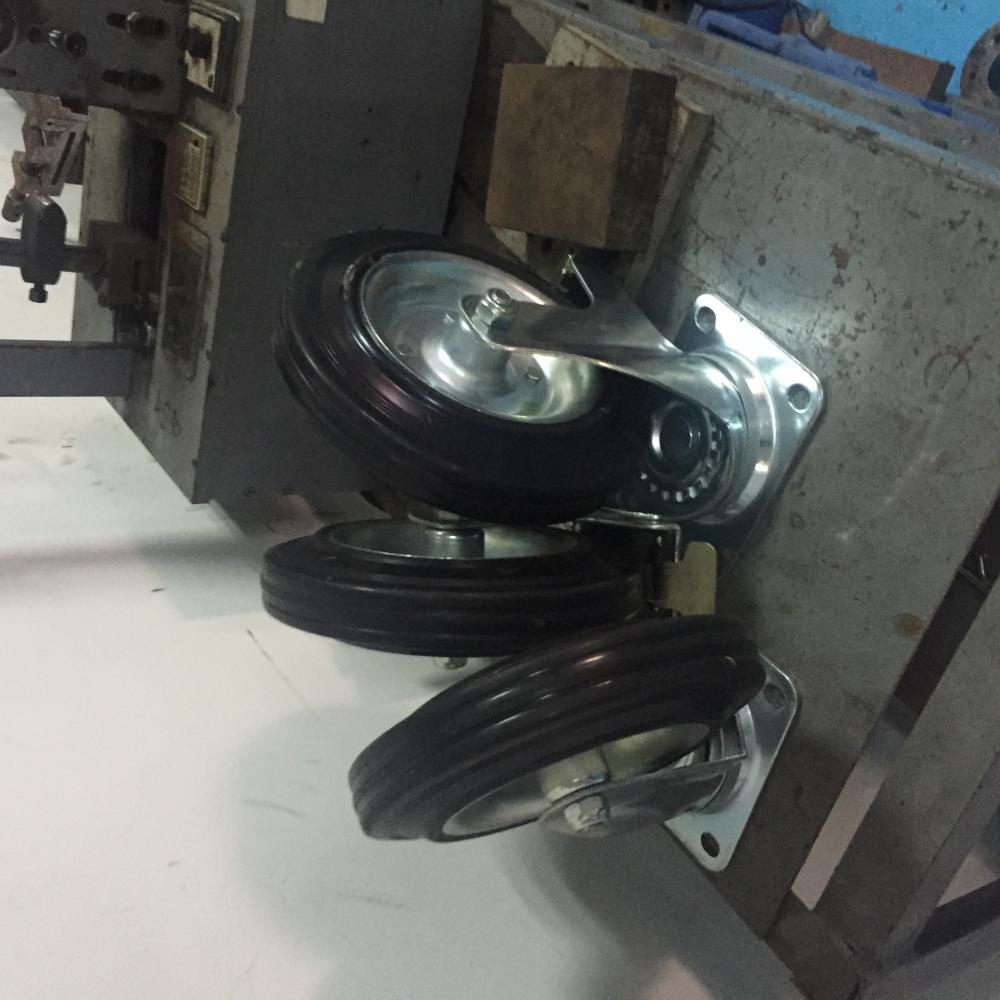 Industrial casters awaiting for test