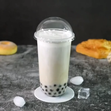 Food Grade Disposable Plastic Beverage Coffee Cup 500ml Clear U Shape Container1