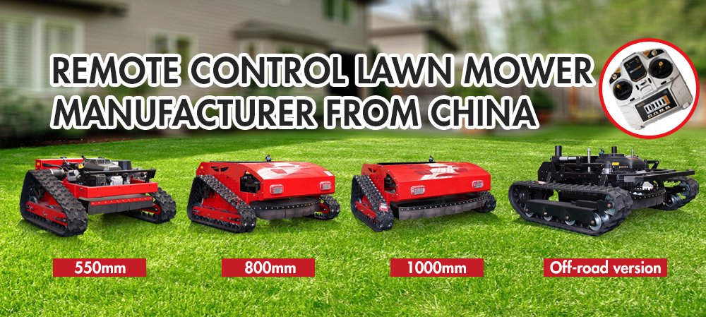 Gasoline Engine Crawler Remote Control Lawn Mower01