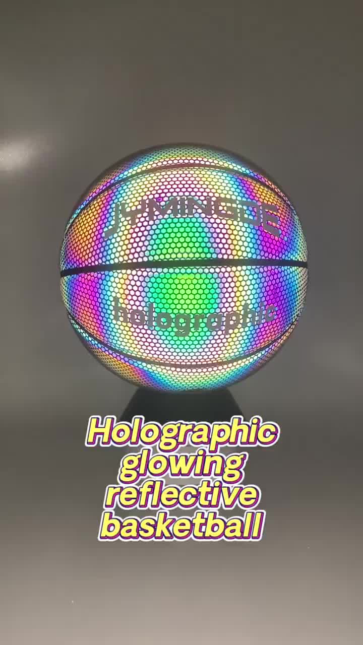 Holographic Reflective Glowing Basketball