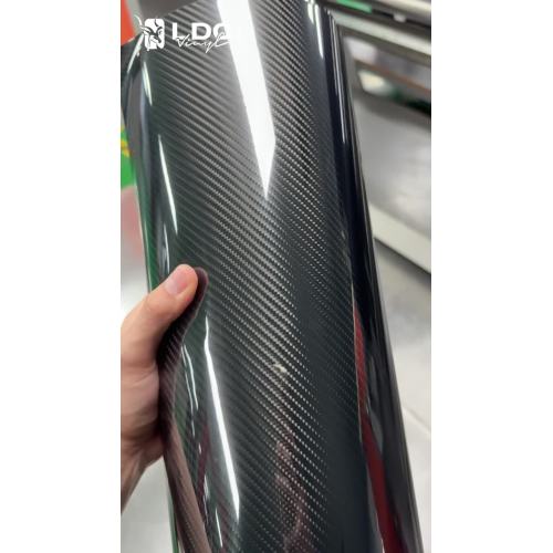 চকচকে 4D কার্বন ফাইবার কালো গাড়ী মোড়ানো