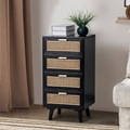 NOVA MODA NATURA NATURAL Side Style Nordic Designs Modern Storage Wood Wood Cozinha da sala de estar Cabinet1