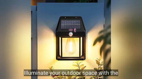 Sensor de movimiento solar luz de pared al aire libre con 3 modos1