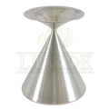 Luxury Metal Brushed Stainless Steel Trumpet Integrated Tulip Conical Table Base1