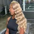 Blonde Brazilian HD Glueless Lace Front Human Hair Wig 30 Inch1