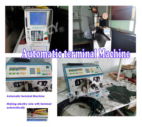 Automatic terminal machine for electric cables