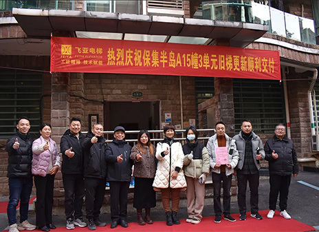 Die erste Charge der Staatsverschuldung des Feiya -Aufzugs Jinhua unterstützt die reibungslose Lieferung des alten Leiter -Erneuerungsprojekts