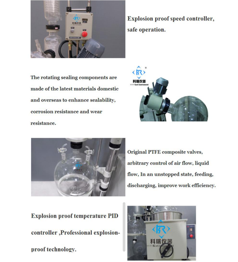 Laboratory Rotary Evaporator Alcohol Distillation Evaporator, High