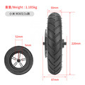 QSF M365 Electric Scooter Rear Wheel Assembly: Inflatable Tire, Inner and Outer Tires, and Hub Disc Brake Disc Combination1