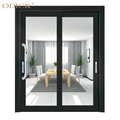 Pintu kaca teras geser aluminium modern 96 x 80 Aluminium baja stainless aluminium gelas gelas kaca triple windows CN; gua1