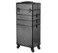 Professional Travel Makeup Train Case Rolling Pink 4 in 1 Large Makeup Cosmetic Case On Wheels Makeup Organizer Storage1