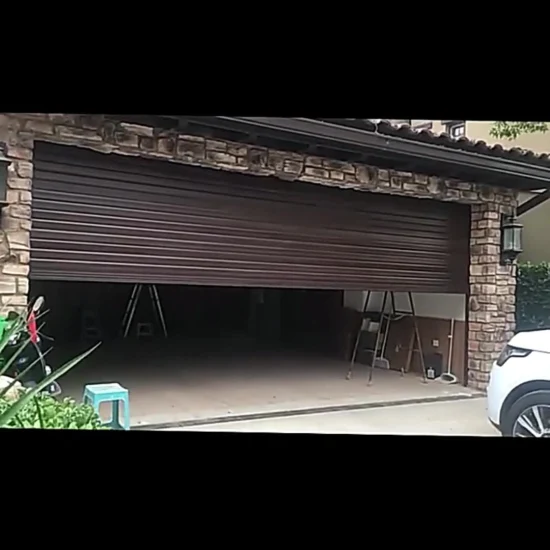 Residential Automatic Aluminum Roller Garage Door Double Layer Hollow or PU Infilled Rolling Shutter for Car Carages1