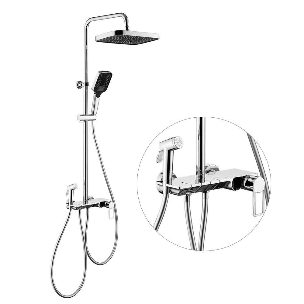 Digital display bathroom shower set