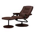 360 Degrees Swivel Ergonomic Faux Leather Recliner with Ottoman and Vibration Massage1