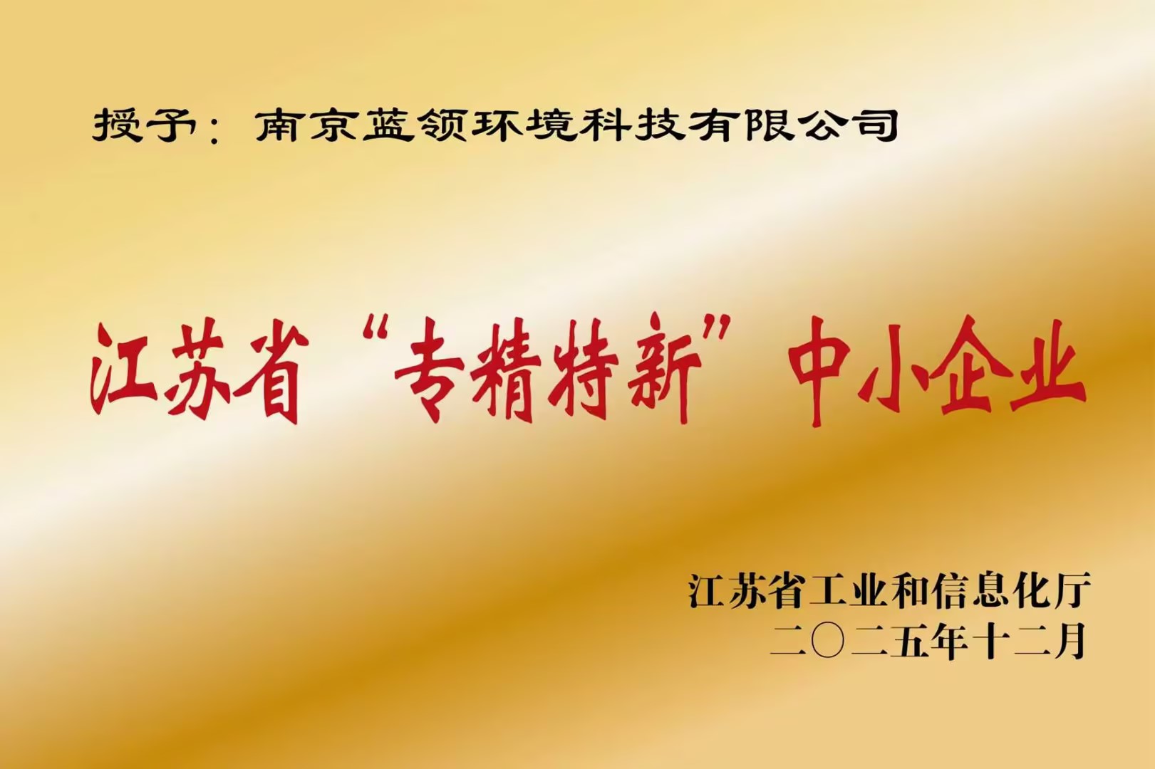 Specialized and New Small and Medium-sized Enterprises in Jiangsu Province