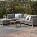 Moderne kostenlose Probenmöbel Hochdichte Schwamm Metall Aluminiumlegierung wasserdichtes Hotel Terrasse Garten Outdoor Sofa1