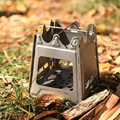Ultralight Titanium/Stainless Steel Hinged Design Wood Burning Stove for Camping and BBQ1