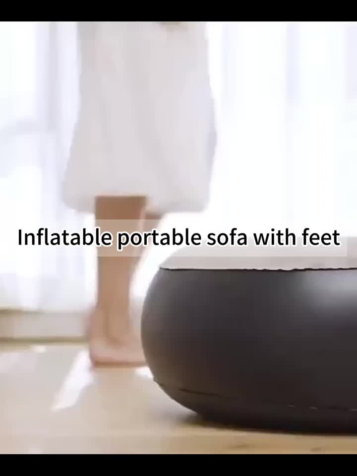 Inflatable portable sofa with feet