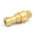 1/4" NPT Brass Quick Disconnect Coupling for Carpet Cleaning Vacuum Air Hose - Double Shut-Off Valve1