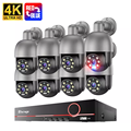 8MP POE PTZ Auto Tracking Security Dome Camera System - 4K POE Camera Kit (8CH)1