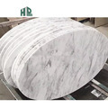 Volakas White Marble Dining Table Tops & Countertops - Natural Good Quality Polished Round Greece1