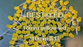 10mm Yellow LED with yellow diffused lens 590nm Yellow LED 595nm yellow diffused LED lamp