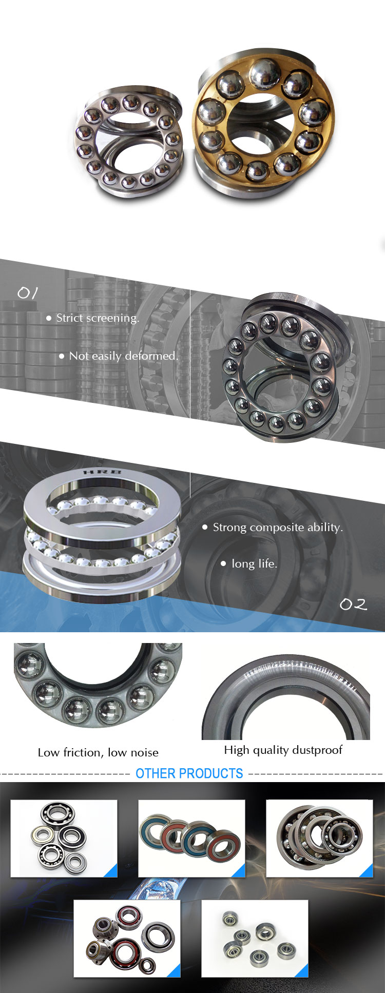 Stainless Steel Single Direction Thrust ball bearing 51115