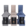 Hanhong Custom Logo Großhandel Luxus Faux Leder Schmuck Ohrringe Armband Halskette Ringverpackung Geschenk LED Juwely Box1
