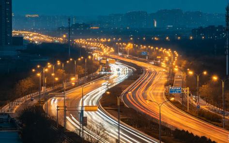 Urban LED smart street lights, anti-glare & dimmable for safety & landscape